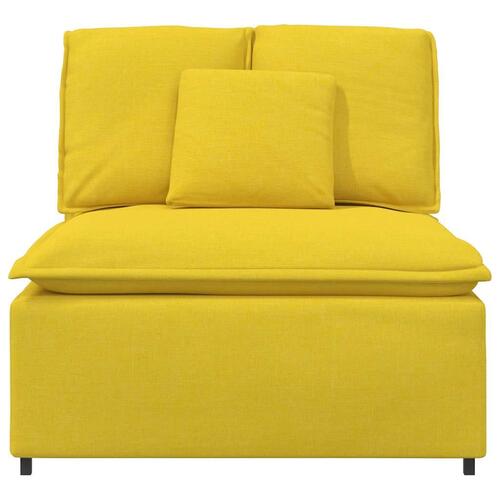Modulopbygget sofacentermodul med hynder 100 cm lysegul