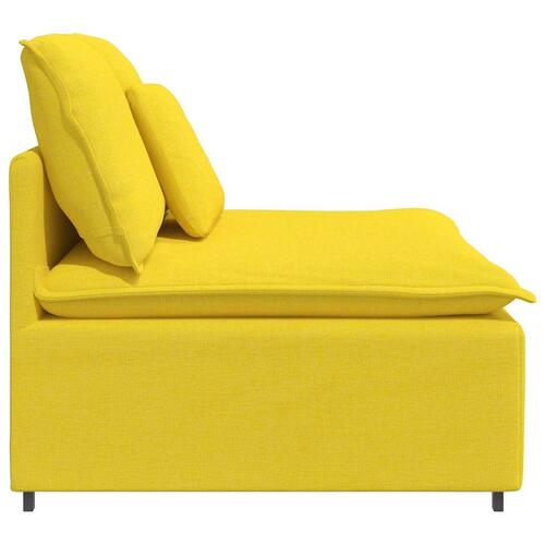 Modulopbygget sofacentermodul med hynder 100 cm lysegul