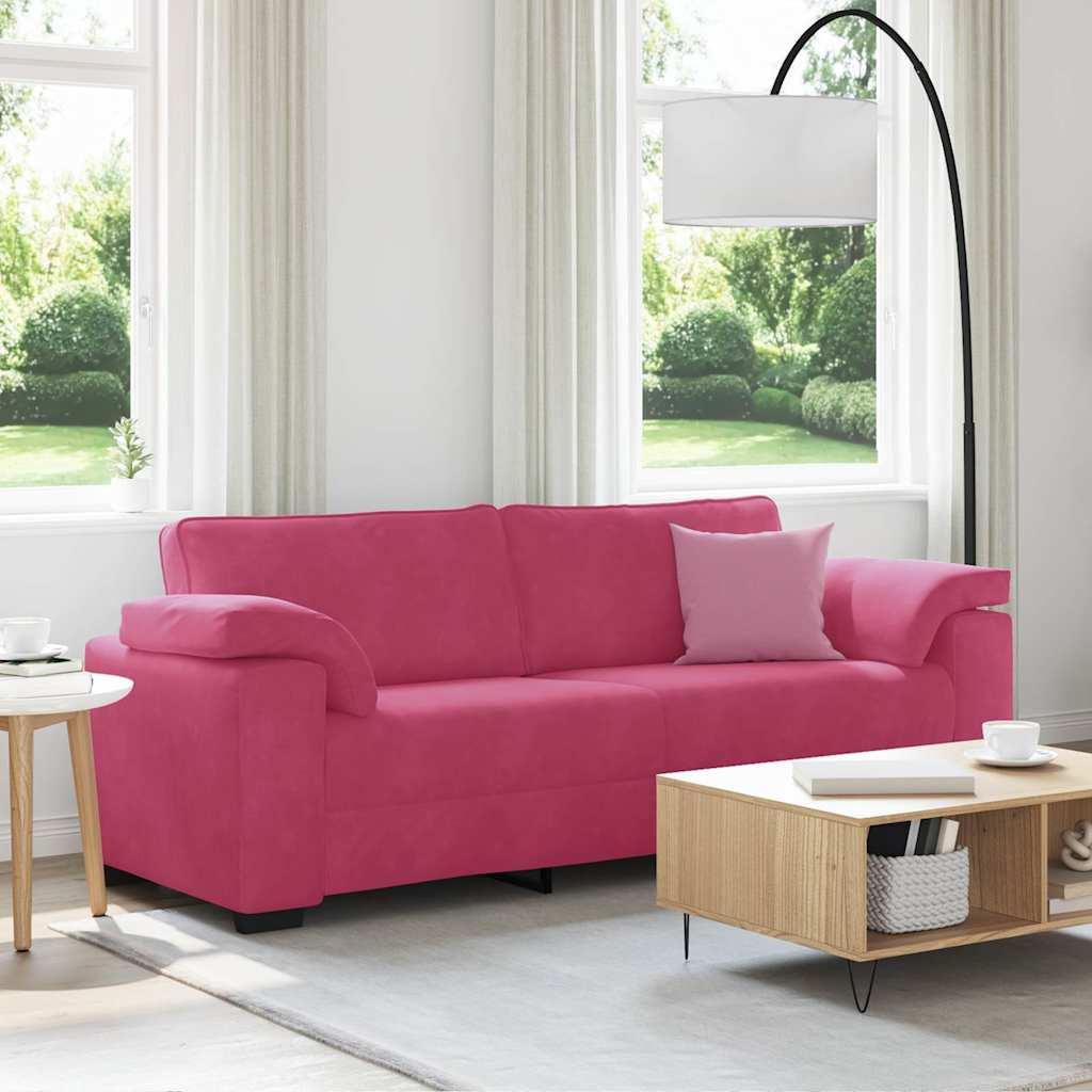 3-Personers Sofa Fløjl - 178 cm / Vinrød