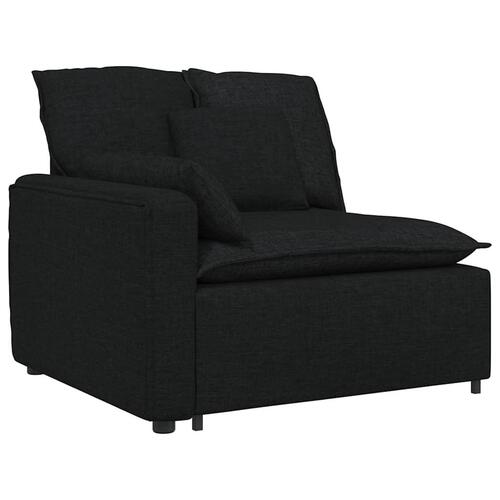 Modulsofa med hynder stof sort