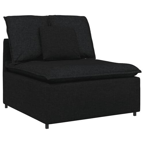 Modulsofa med hynder stof sort