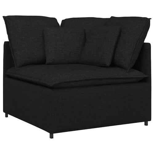 Modulsofa med hynder stof sort
