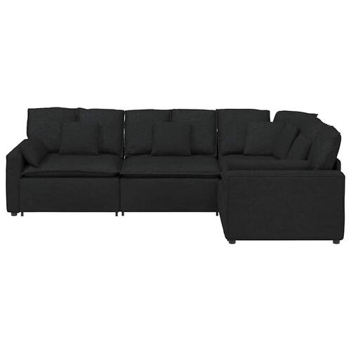 Modulsofa med hynder stof sort