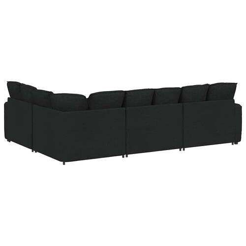 Modulsofa med hynder stof sort