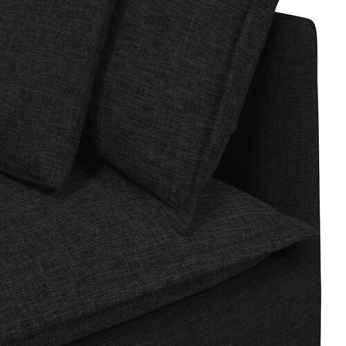 Modulsofa med hynder stof sort