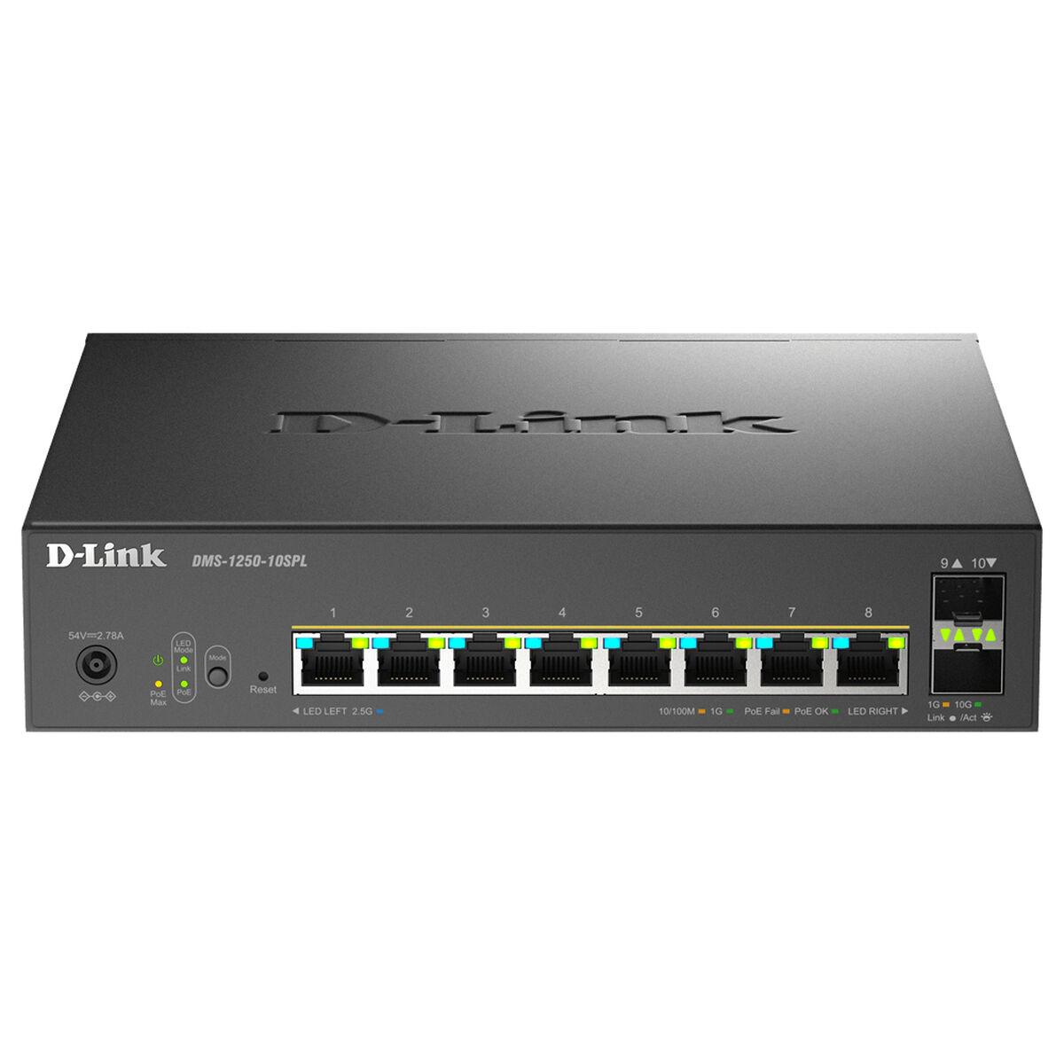 D-Link DMS-1250-10SPL/E managed switch 8×2,5G + SFP, PoE