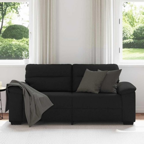2-personers sofa i stof - sort 180 x 81 x 84 cm