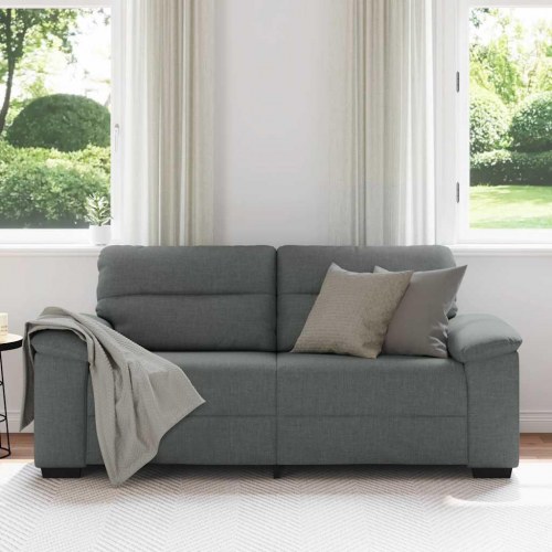 2-personers sofa i stof - mørkegrå, 180 x 81 x 84 cm