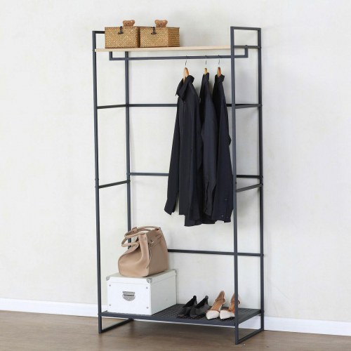 Max Home garderobeskab i stål og melamin - 83 × 167 × 39 cm