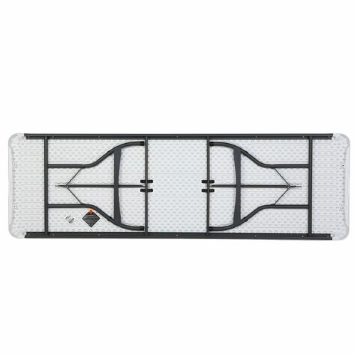 Lifetime sammenklappeligt bord - hvid, 244 × 74 × 76 cm