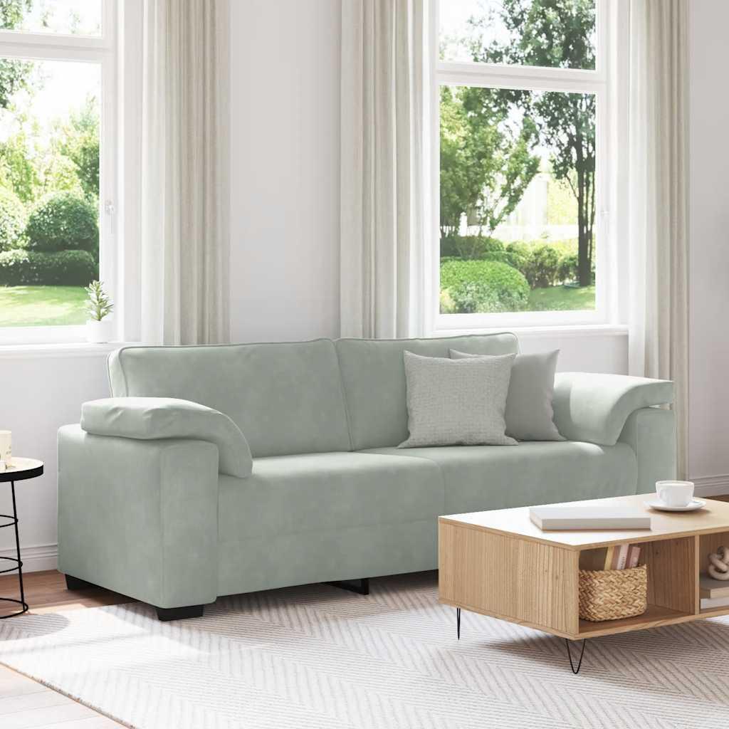 3-Personers Sofa Fløjl - 178 cm / Lysegrå