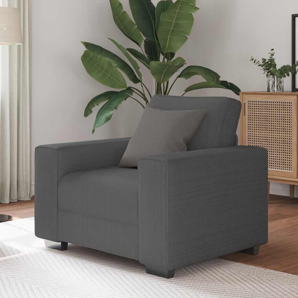 Sofastol 60 cm flÃ¸jlsstof mÃ¸rkegrÃ¥