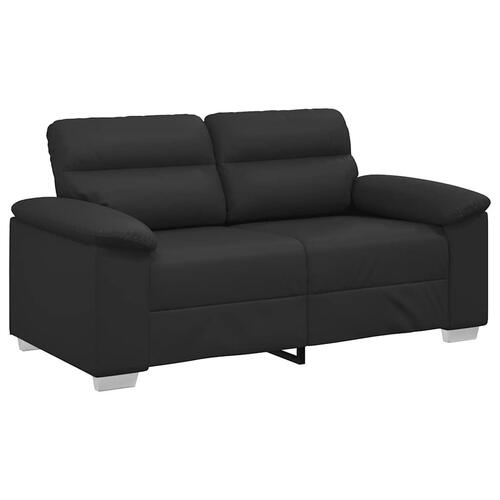 2-personers sofa 120 cm kunstlæder sort