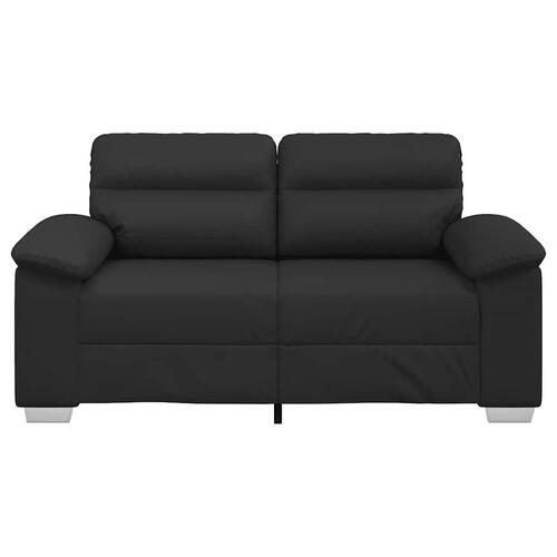 2-personers sofa 120 cm kunstlæder sort