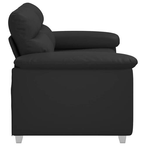 2-personers sofa 120 cm kunstlæder sort
