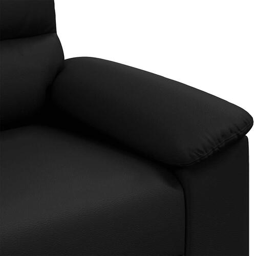 2-personers sofa 120 cm kunstlæder sort