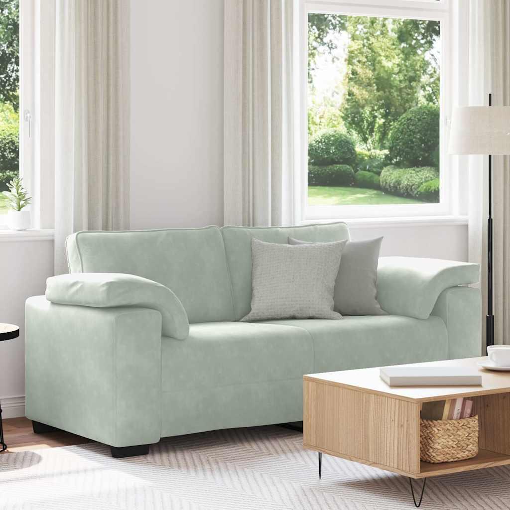 3-Personers Sofa Fløjl - 140 cm / Lysegrå