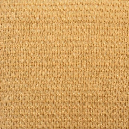 Solsejl trekantet 4 × 4 × 5,8 m - HDPE 160 g/m², sandfarvet