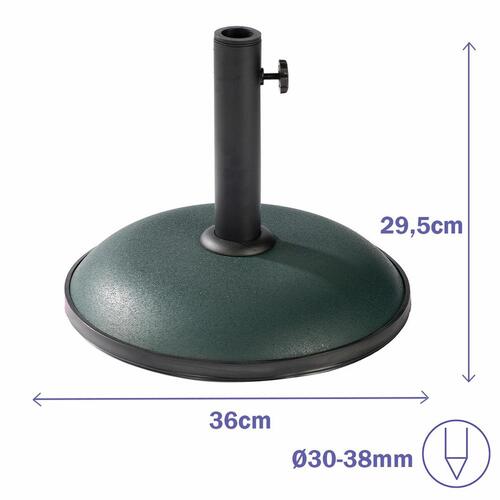 Marbueno Base Parasoller Rund Cement 36x29,5 cm 11KG Grøn Have, Pool, Terrasse 10443