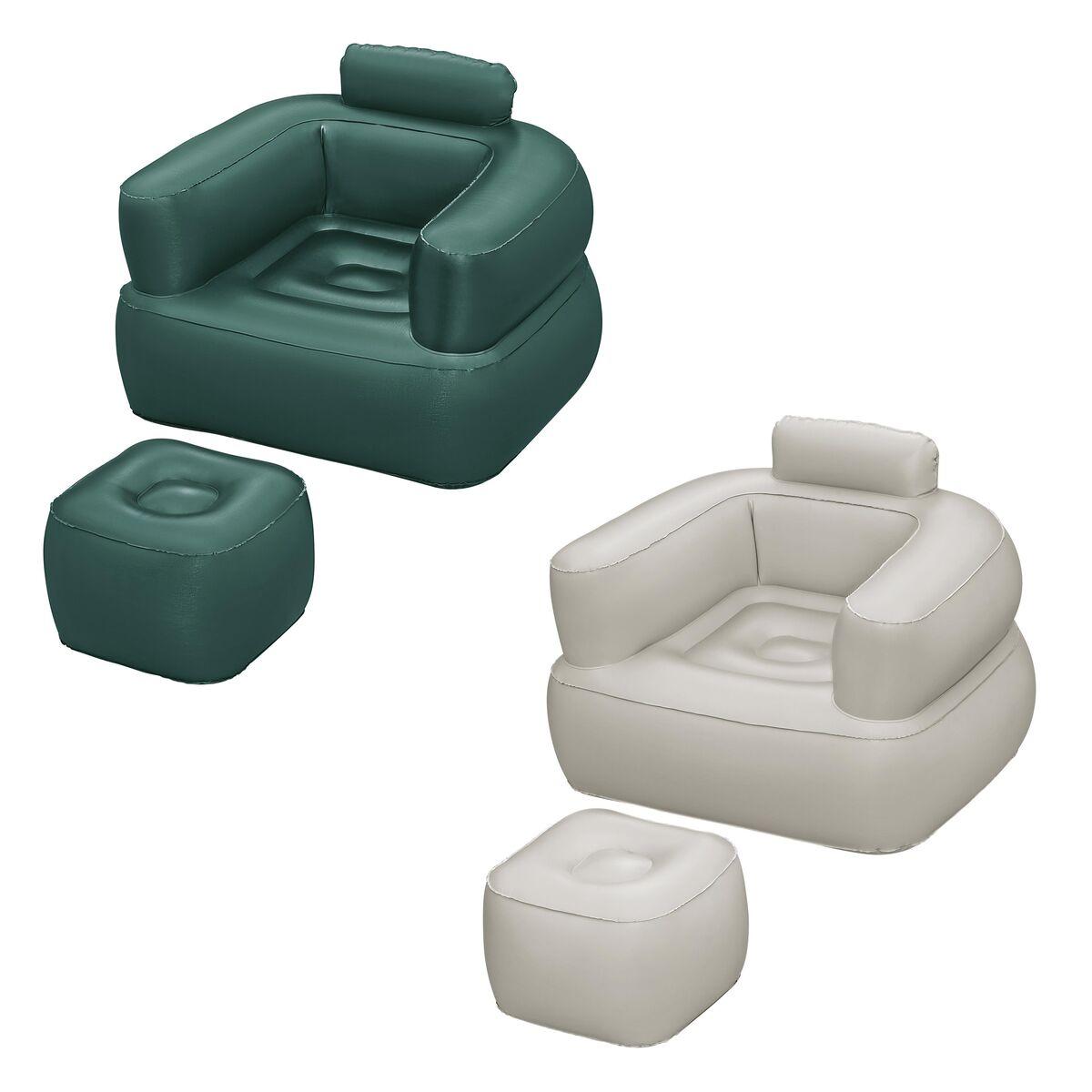 Bestway oppusteligt sÃ¦de med fodstÃ¸tte - assorterede farver 107Ã99Ã80/48Ã48Ã36 cm