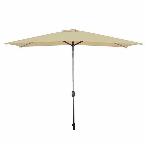 Marbueno Parasoll Stål 8 Spidser 200x300 cm Polyester Brun Have, Pool, Terrasse 10492