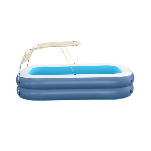 Bestway Oppustelig Pool 2 Kamre Rektangulær med Telt 254x178x140 cm +6 År 54449