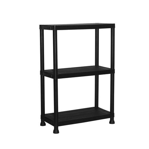 Marbueno Hylde 3 Hylder Plastisk Sort 61x31x91 cm Have 10536