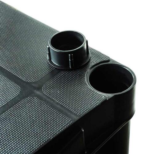Marbueno Hylde 3 Hylder Plastisk Sort 61x31x91 cm Have 10536