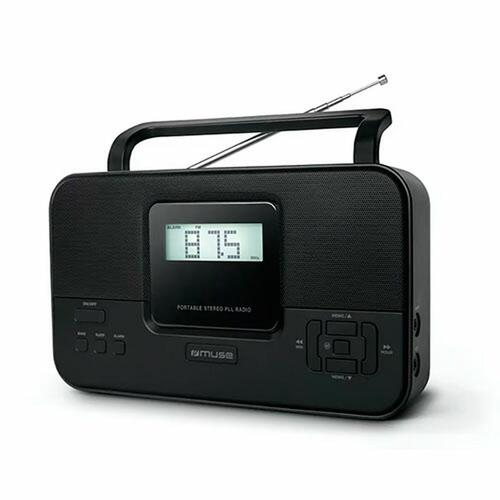 Transportabel digital radio Muse Sort AM FM