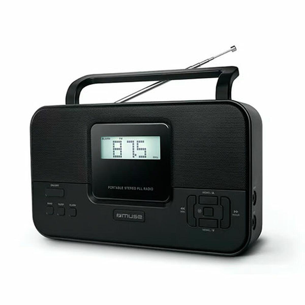 Transportabel digital radio Muse Sort AM FM