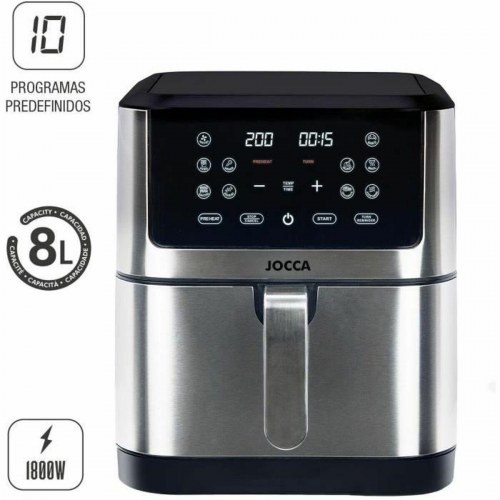 JOCCA 2193 airfryer - 8 l, 1.800 W, stål