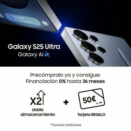 Smartphone Samsung Galaxy S25 Ultra 6,9" Qualcomm Snapdragon 8 Elite 12 GB RAM 512 GB Sølvfarvet