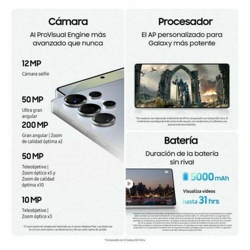 Smartphone Samsung Galaxy S25 Ultra 6,9" Qualcomm Snapdragon 8 Elite 12 GB RAM 512 GB Sølvfarvet