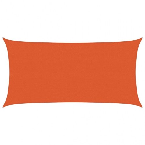 Solsejl 2,5 × 4,5 m - HDPE 160 g/m², orange