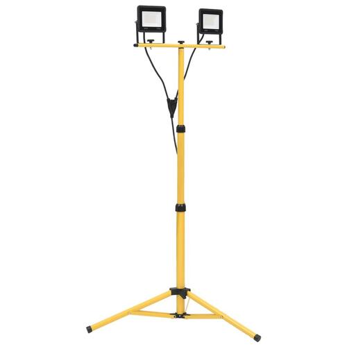 LED-projektør med stativ 2x30 W varm hvid