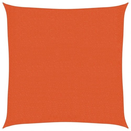 Solsejl 2 x 2 m firkantet 160 g/m² HDPE orange