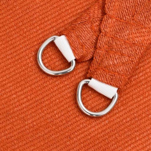 Solsejl trekant 3,6 x 3,6 x 3,6 m - HDPE 160 g/m², orange