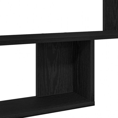 Væghængte kubehylder - 2 stk., 50 × 12 × 50 cm, konstrueret træ, sort eg