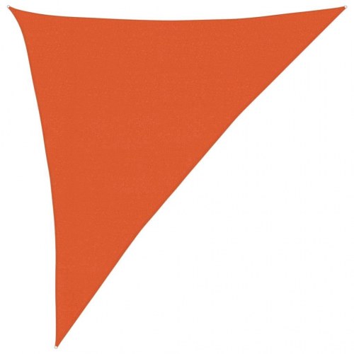 Solsejl trekantet 3×4×5 m - HDPE 160 g/m², orange