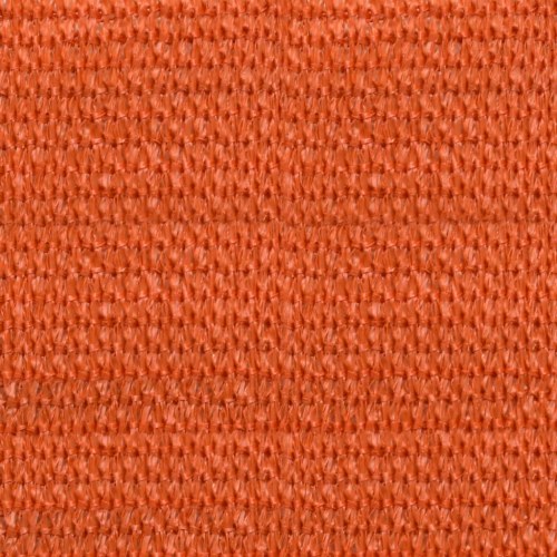 Solsejl 7 × 7 m firkantet i HDPE - orange, 160 g/m²