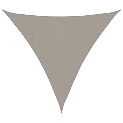 Solsejl trekantet 4,5 x 4,5 x 4,5 m - HDPE 160 g/m², lysegrå