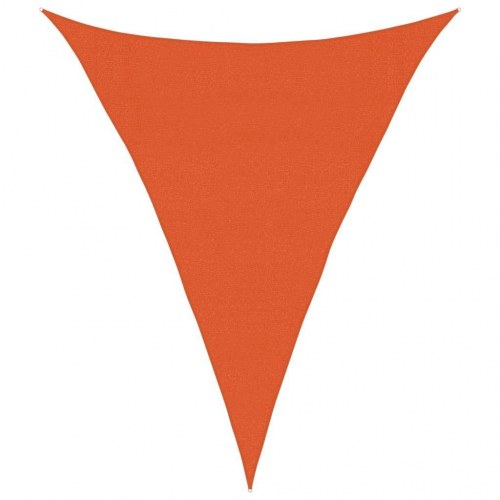 Solsejl trekantet 3×4×4 m HDPE - orange 160 g/m²