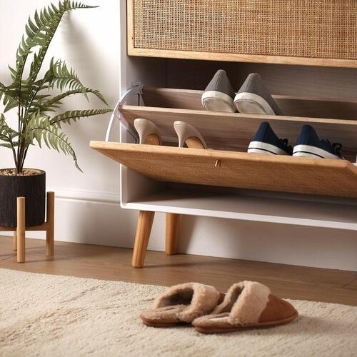 Skostativ Versa Vega Rattan Paulonia træ 25,5 x 106 x 70 cm