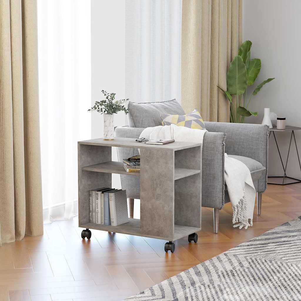 Sidebord 70x35x55 cm konstrueret træ betongrå