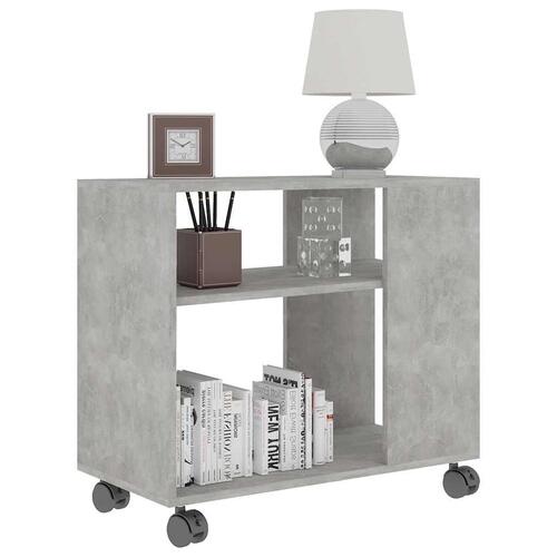 Sidebord 70x35x55 cm konstrueret træ betongrå