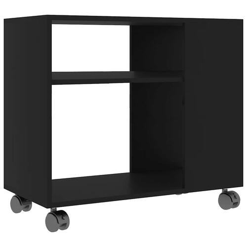 Sidebord 70x35x55 cm konstrueret træ sort