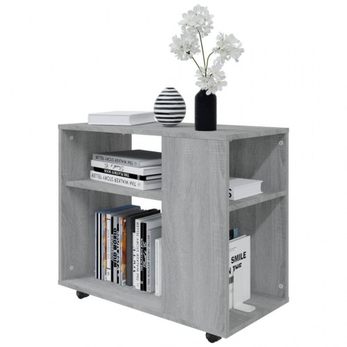 Sidebord 70x35x55 cm konstrueret træ grå sonoma-eg