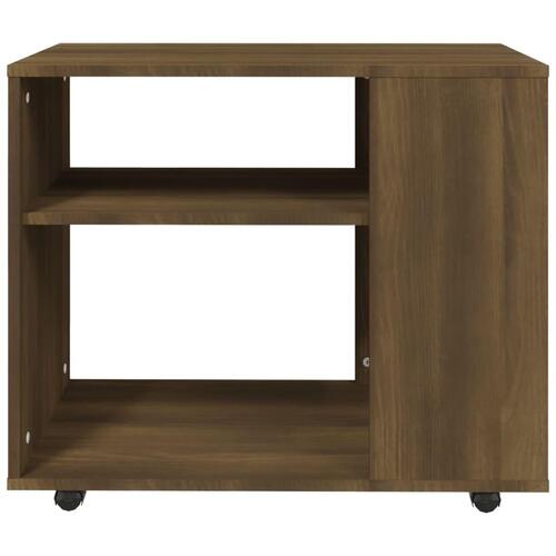 Sidebord 70x35x55 cm konstrueret træ brun egetræsfarve