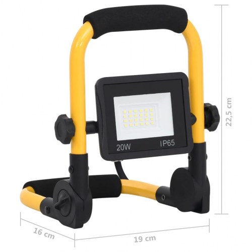 LED-projektør med håndtag 20 W kold hvid