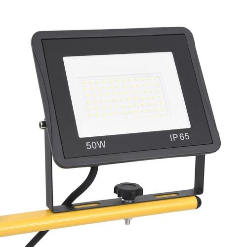 LED-projektør med stativ 2x50 W kold hvid